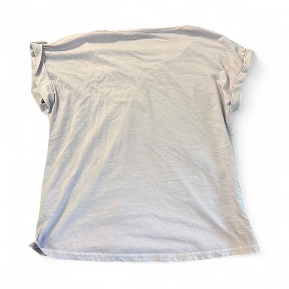 Eddie Bauer S Lavender Cap Sleeve Henley Button Front Top Stretch Cotton Blend - Picture 7 of 9